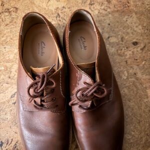 Clarks Men's Rich Brown Leather Oxfords